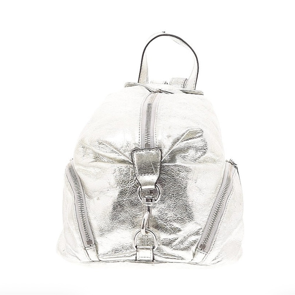 Rebecca Minkoff Metallic Silver Backpack